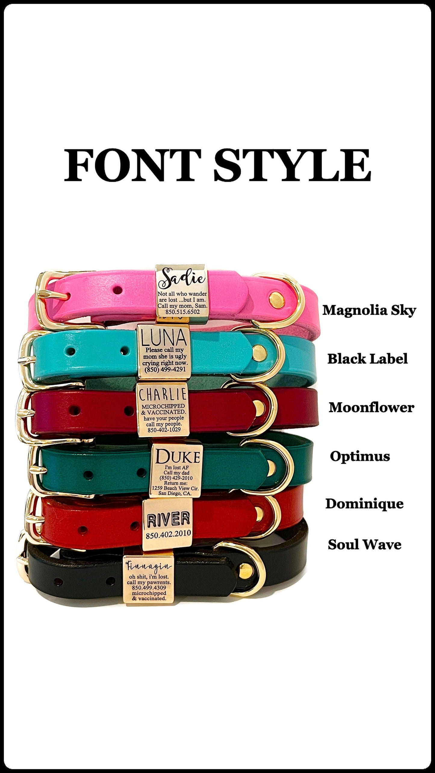 Pink Leather Dog Collar, Personalized Pet Collar, Brass Plate Collar for Dogs, Custom Collar, Engraved Collar, Personalized Collar for Dogs