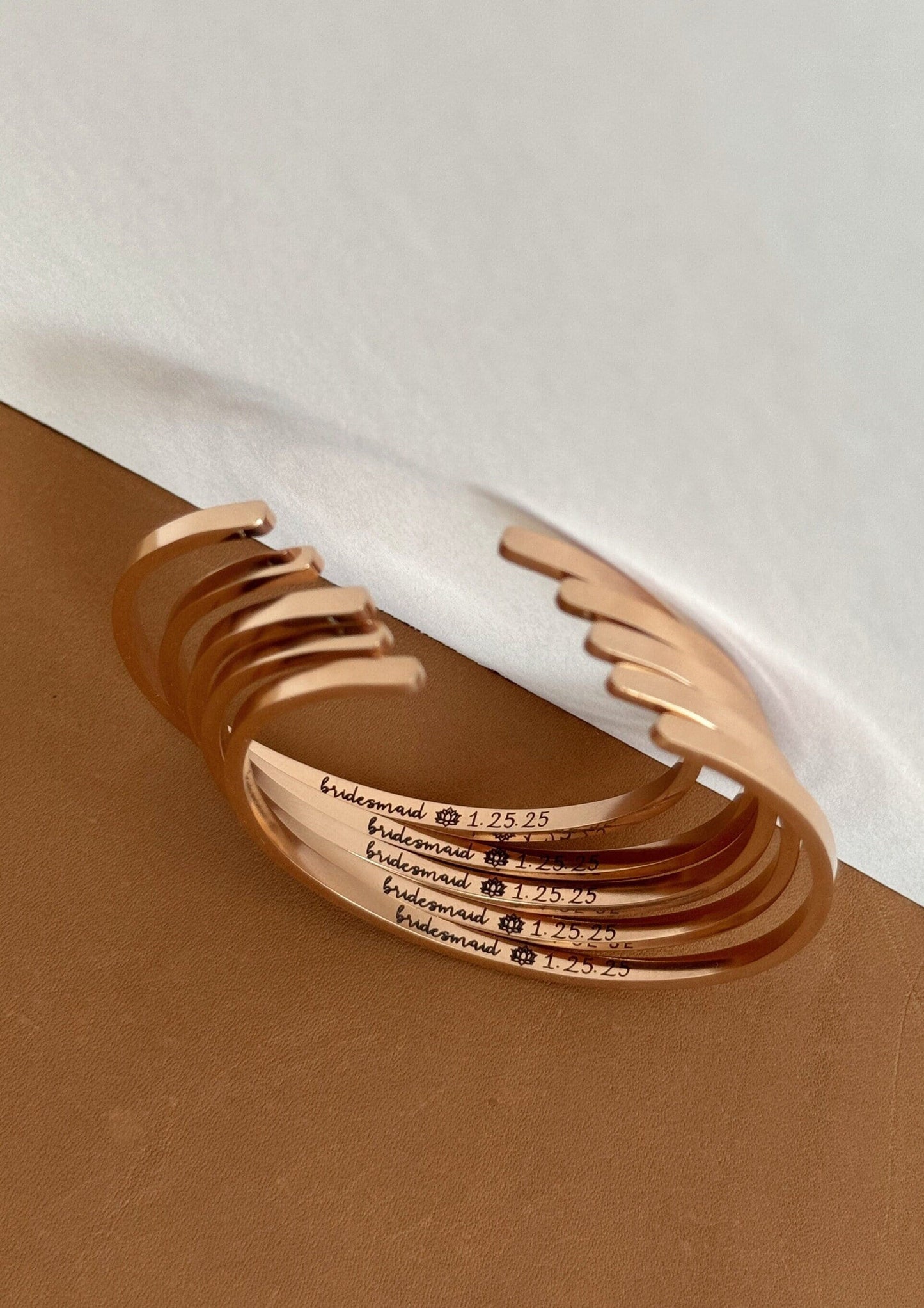 Personalized Bridesmaid Cuff Bracelet, Name Bracelet, Custom Stacking Bracelet, Customizable Wedding Party Gift, Engraved Name Cuff Bracelet
