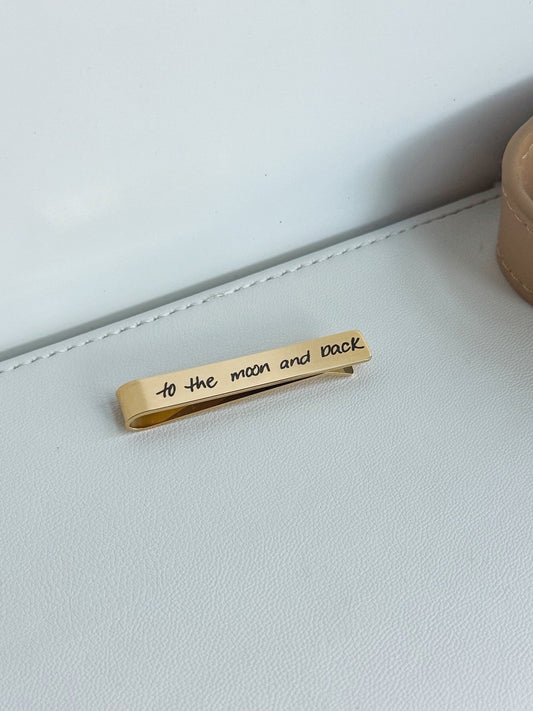 Personalized Gold Tie Bar, Gift For Men’s Gift Custom Wedding Gift Engraved Tie Clip Gif For Him Anniversary Valentines Day Gift Birthday