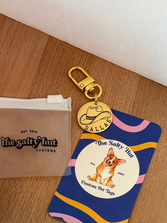 Cowboy Name Dog Tag, Custom per tag, Pet Tag, Pet ID Tag, Pet Name Tag, Dog Tag for Dogs, Dog collar tag, Engraved Dog Tag, Southwestern Tag