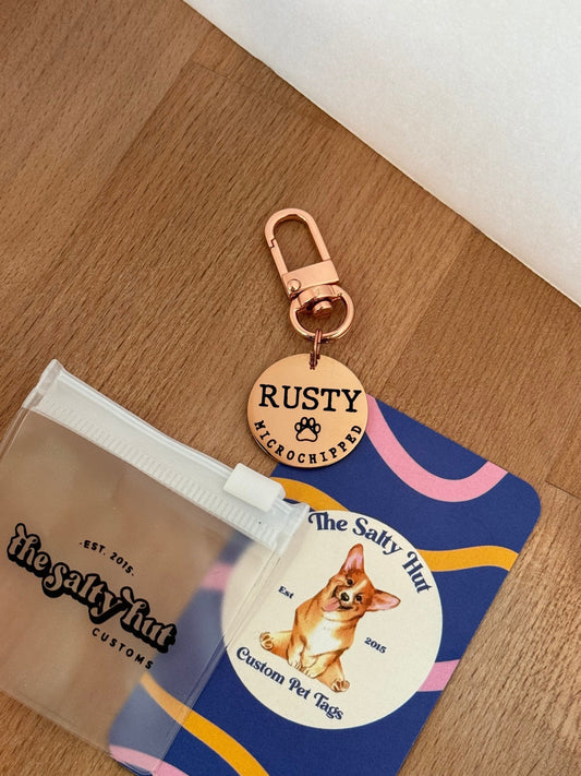 Personalized Dog Tag in Silver, Gold, Rose Gold or Black, Custom Microchipped Dog Tag, Pet ID Tag, Dog Name Tag, Custom Dog Tags for Dogs
