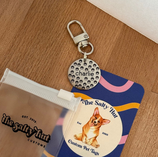 Personalized Paw Print Dog Tag, Custom Pet Name Tag, Dog Name Tag, Dog Tag for Dogs, Dog Tag Personalized, Custom Dog Name Tag, Pet ID Tag