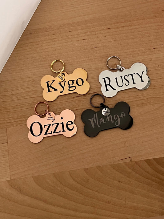 Dog Bone Dog Tag, Custom Pet Tag, Dog Name Tag, Collar Tag for Dogs, Personalized Dog ID Tags, Pet Tags for Dogs, Customized Dog ID Name Tag