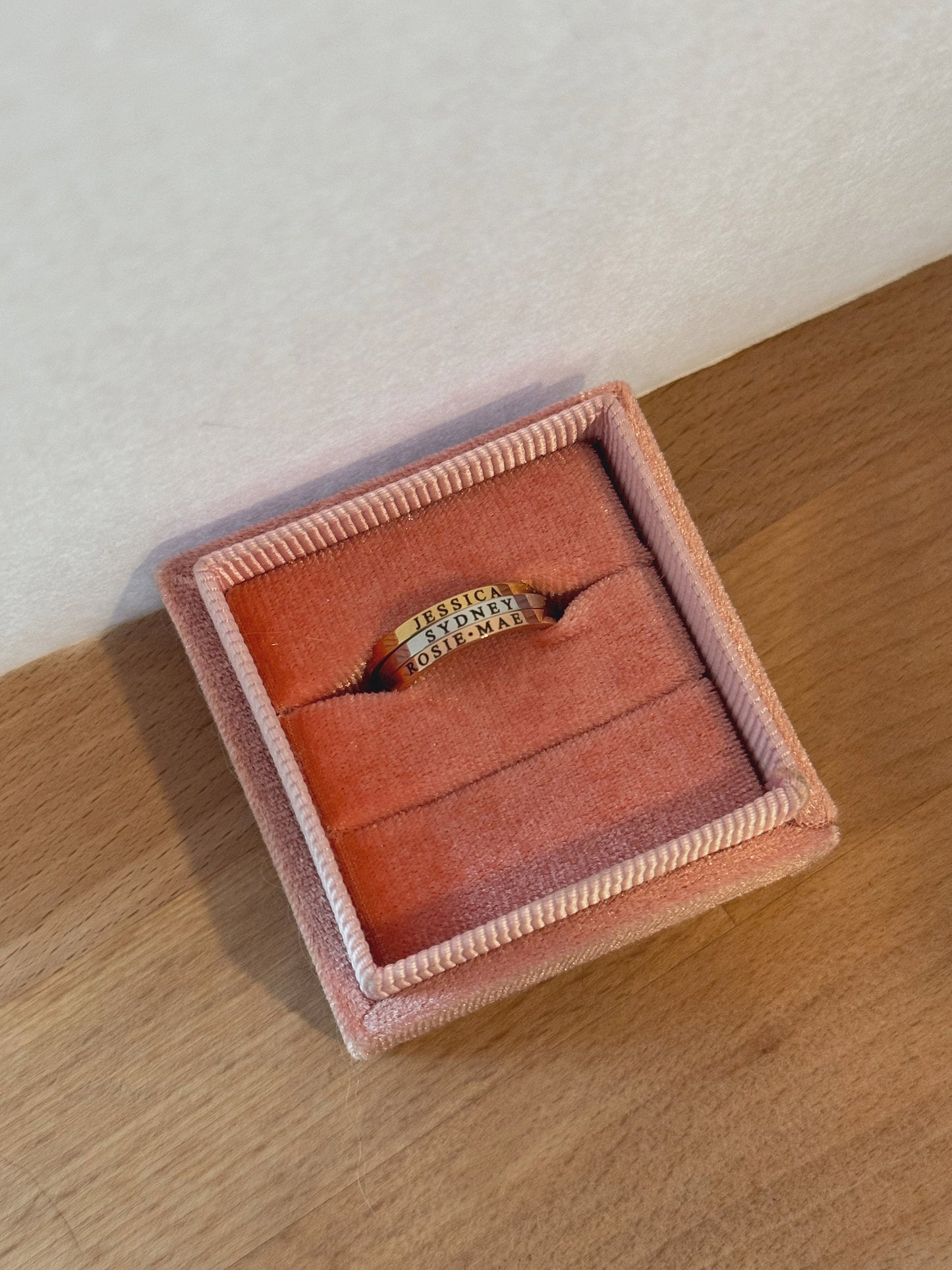 Custom Name Ring, Baby Name Mom Gift, Mothers Day Gift, Custom Stacking Rings, Dainty Stacking Ring, Skinny Ring Band, Personalize Name Ring