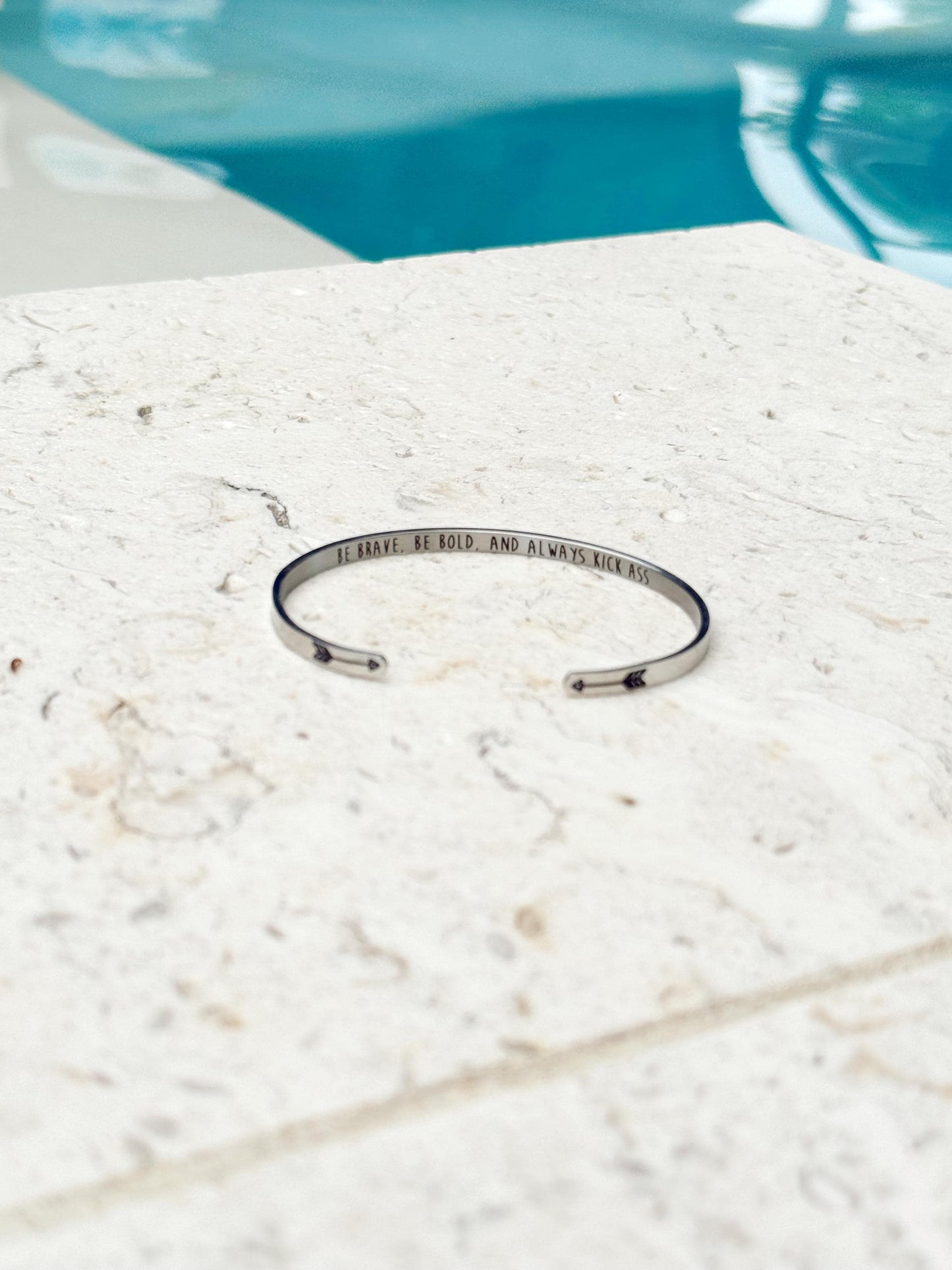 Motivational Cuff Bracelet, Silver Bracelet Cuff, Engraved Bracelets, Womens Personalized Jewelry, Inspirational Bracelet, Gift for Her