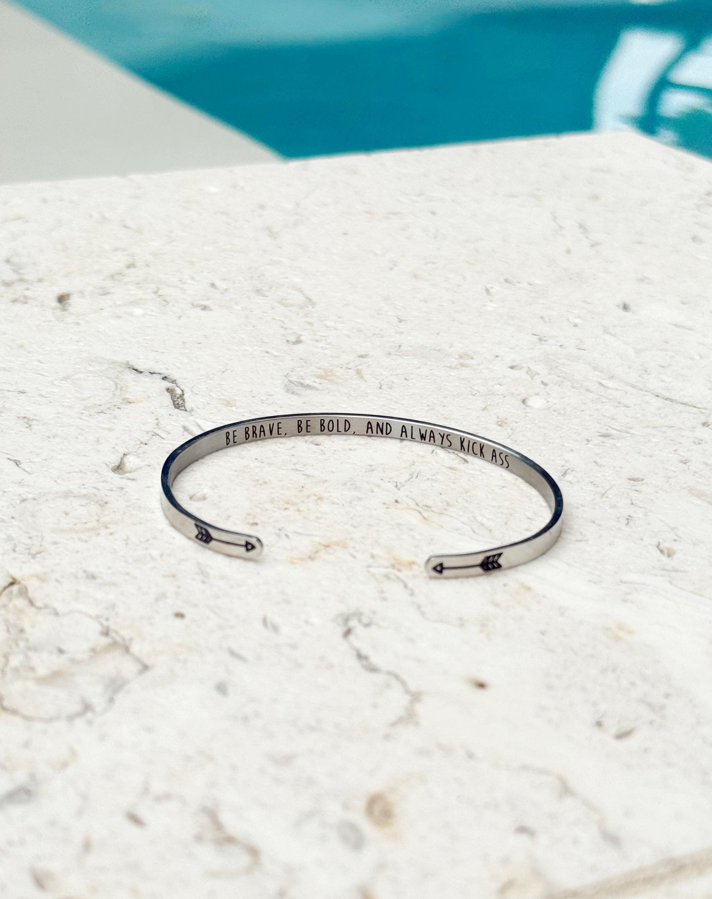 Motivational Cuff Bracelet, Silver Bracelet Cuff, Engraved Bracelets, Womens Personalized Jewelry, Inspirational Bracelet, Gift for Her